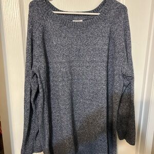 Market & Spruce Heathered Blue Crew Neck Sweater